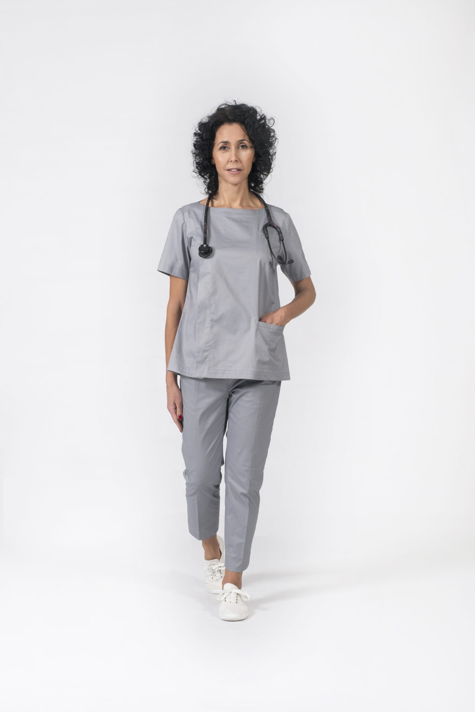 stylish doctor odzież ubranie medyczne ubrania do gabinetu laboratoryjne ochronne stomatologiczne fizjoterapeutyczne bluzka bluza leia 023