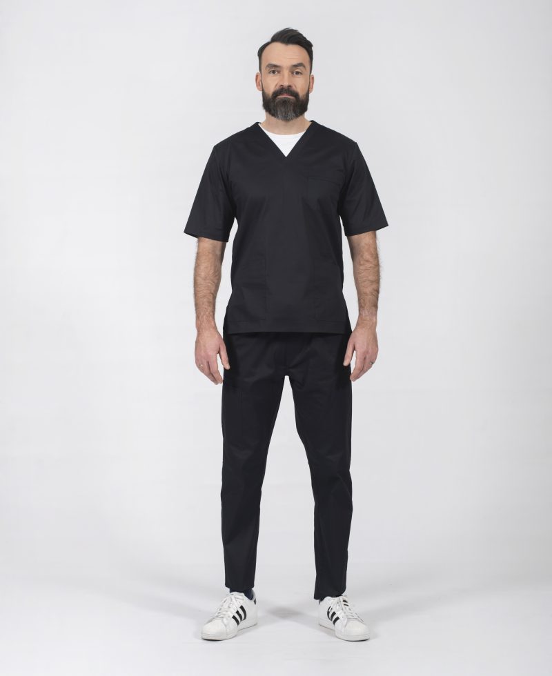 stylish doctor medical apparel with pockets, comfortable and elegant for doctors and private hospital staff leonardo 001