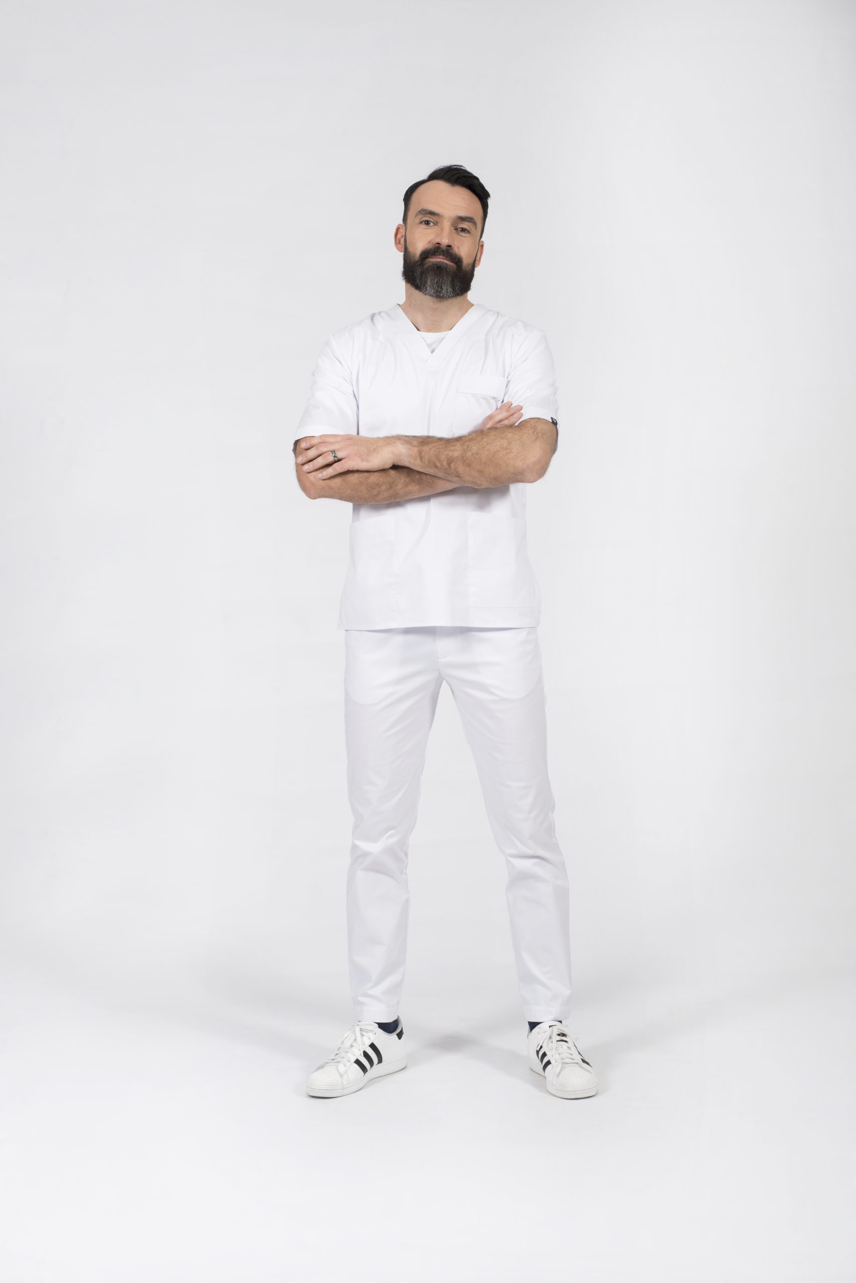 stylish doctor odzież ochronna dla laborantów personelu pielęgniarskiego fizjoterapeutycznego scrubs bluza bluzka leonardo popr 004