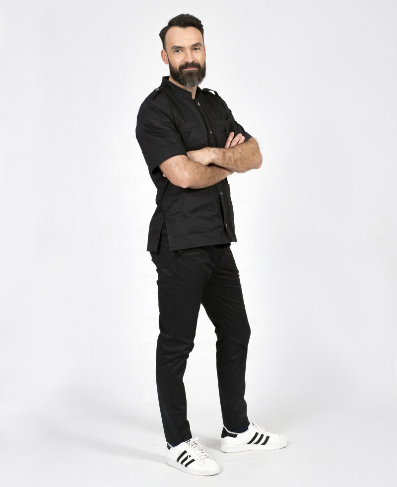 stylish doctor odzież ubranie medyczne dla personelu rehabilitacyjnego elastyczne scrubs bluza giorgio popr 003