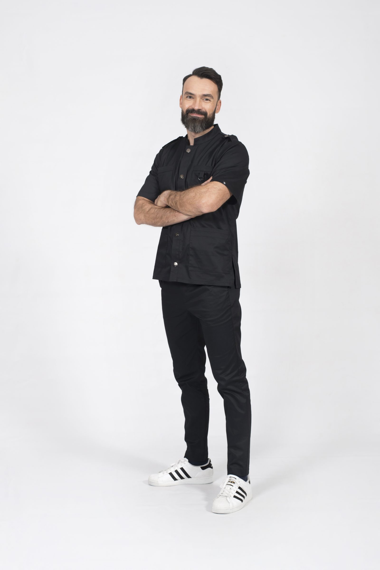 stylish doctor odzież ubranie medyczne lekarskie dla laborantów stomatologiczne fizjoterapeutyczne scrubs bluza giorgio popr 005