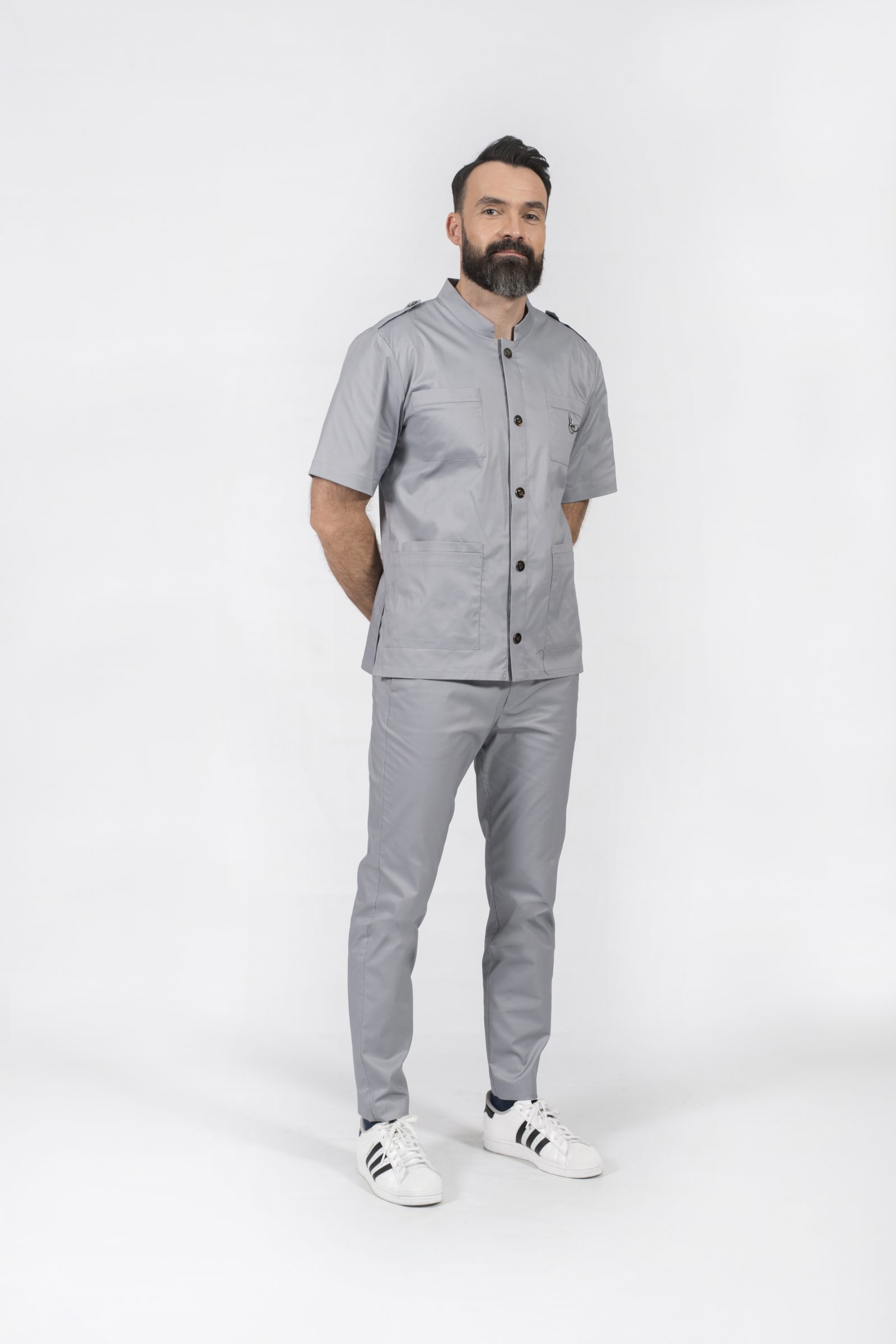 stylish doctor odzież ubranie medyczne lekarskie marynarka personel medyczny scrubs bluza carlo popr 007