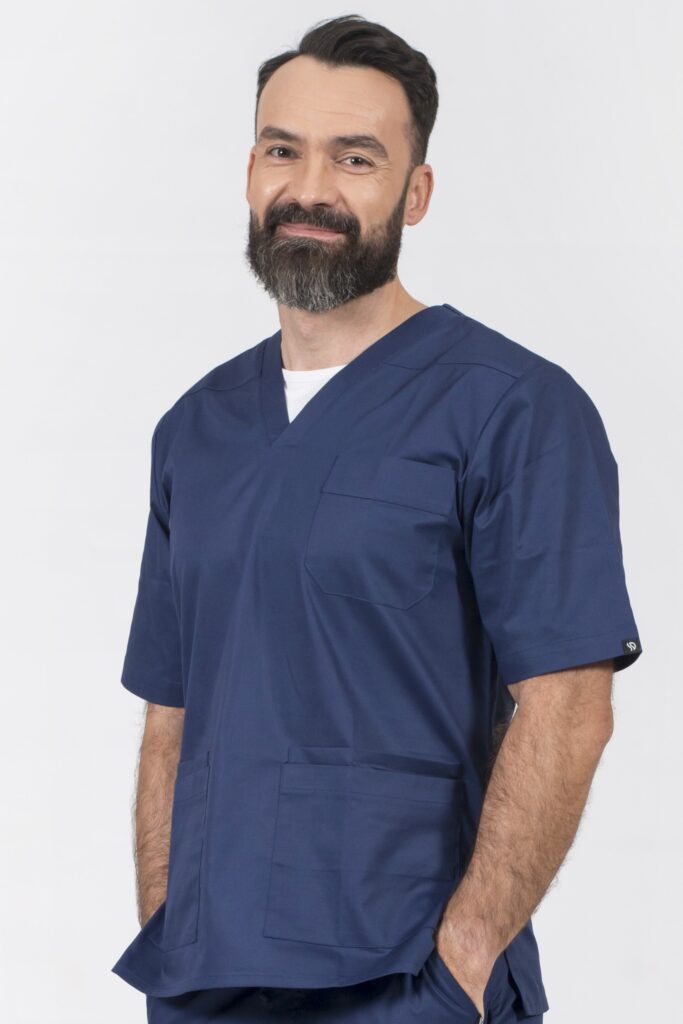 stylish doctor ochronne ubrania dla personelu weterynarii lekarskie stomatologiczne fizjoterapeutyczne scrubs bluza bluzka alessandro popr 001