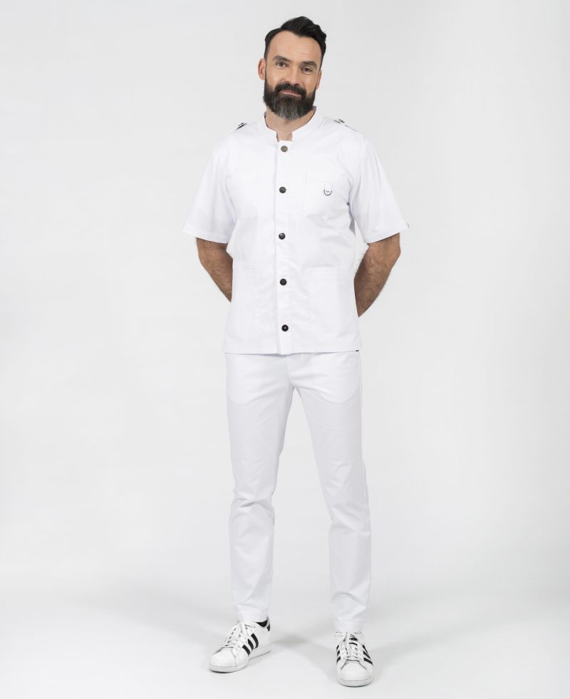 stylish doctor odzież ubranie medyczne pielęgniarskie strój chirurgiczny okulistyczny scrubs bluza bluzka carlo popr 008