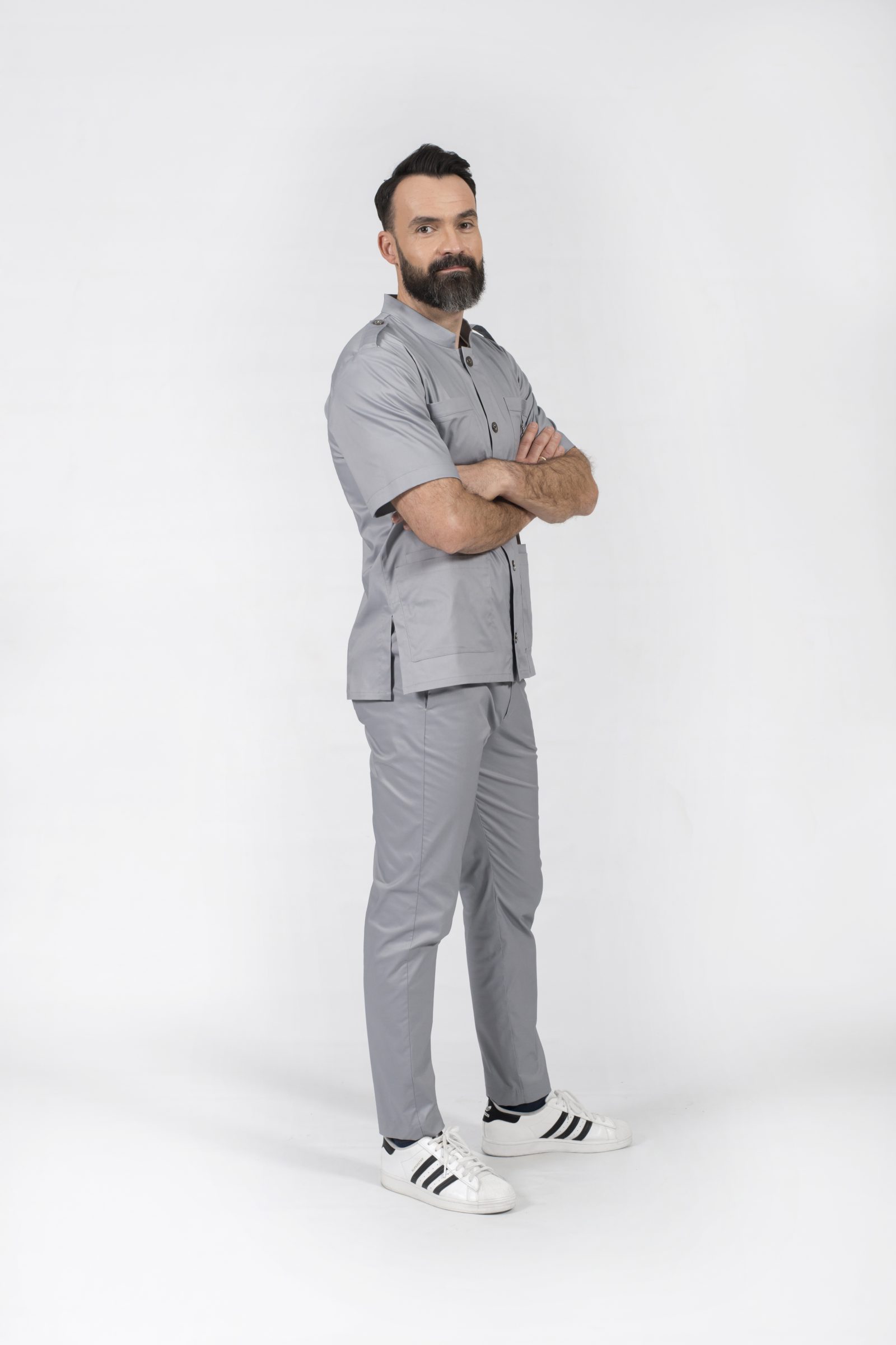 stylish doctor profesjonalna odzież ubranie lekarskie strój lekarza fizjoterapia scrubs bluza giorgio popr 013