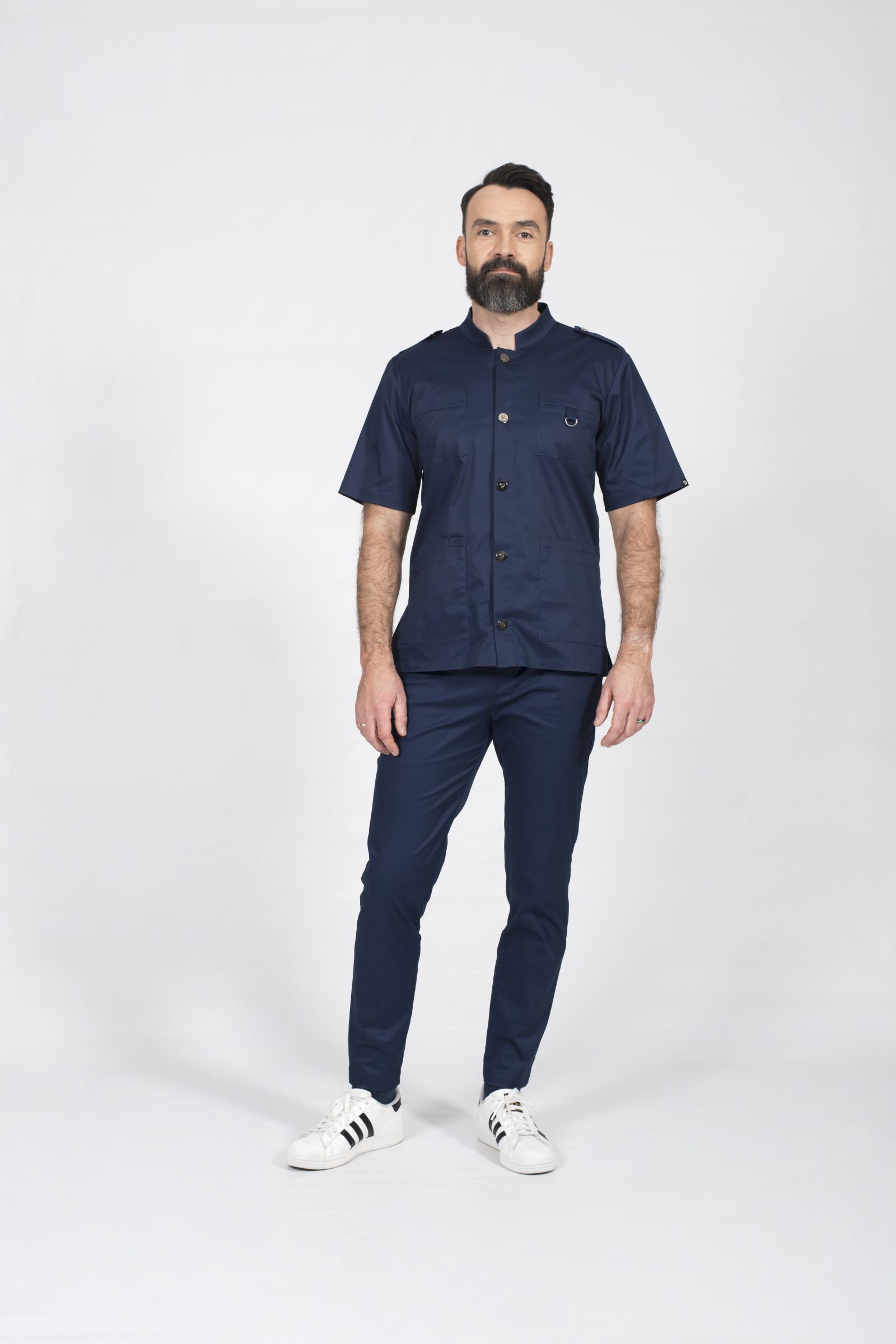 stylish doctor strój do gabinetu lekarskiego odzież robocza dla pielęgniarek specjalistów lekarzy scrubs bluza giorgio popr 014