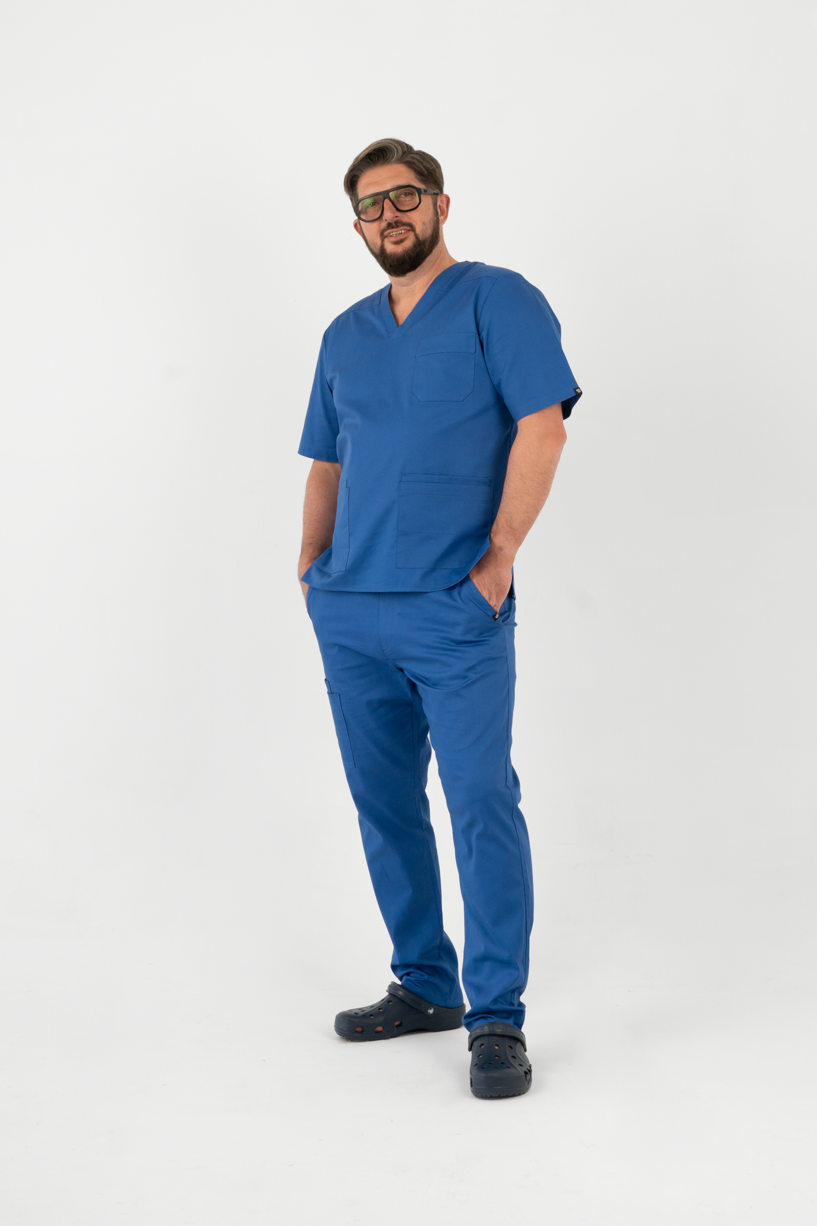 stylish doctor medical clothing attire Alessandro scrub top Fabio pants 001