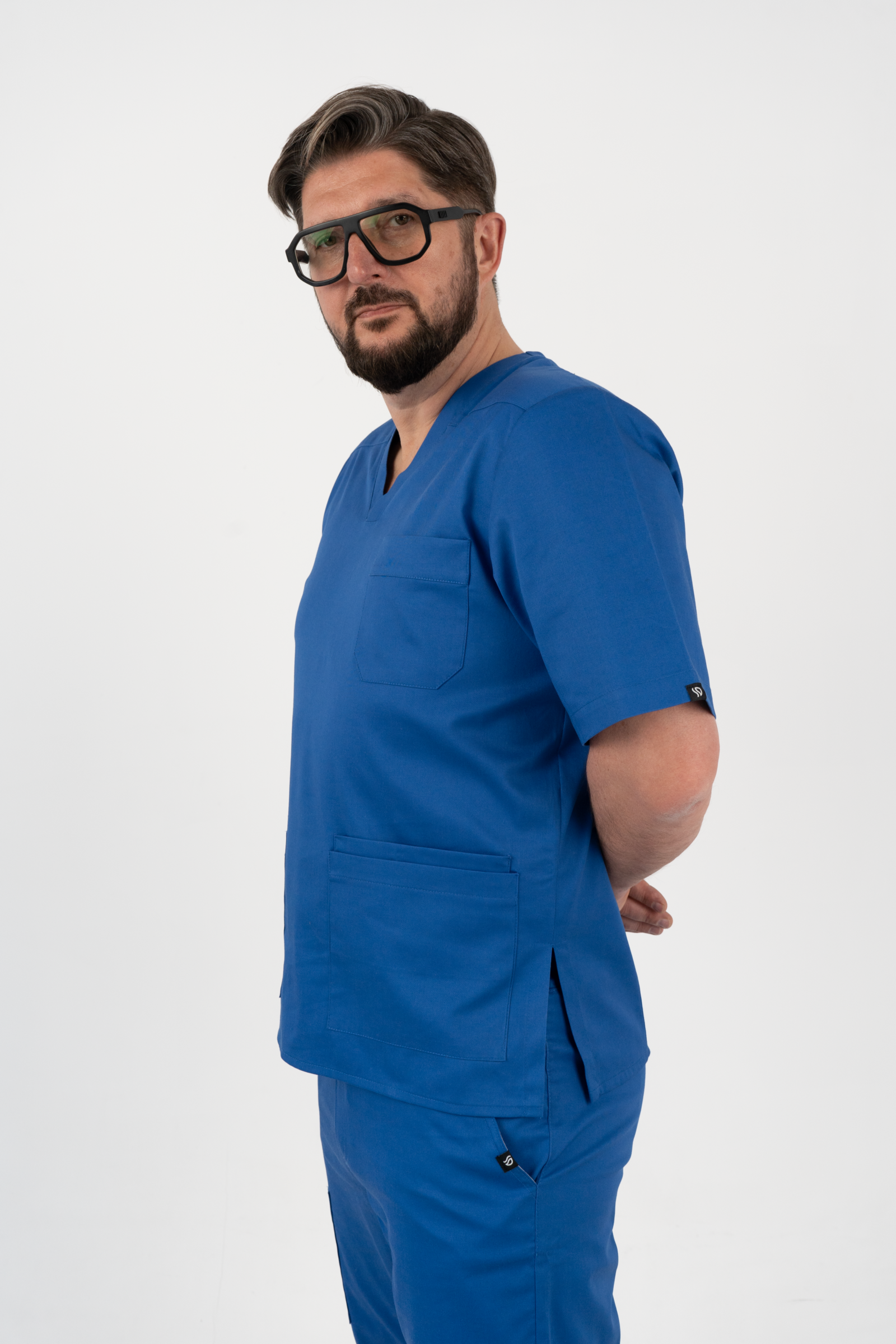 stylish doctor medical clothing attire Alessandro scrub top Fabio pants 003