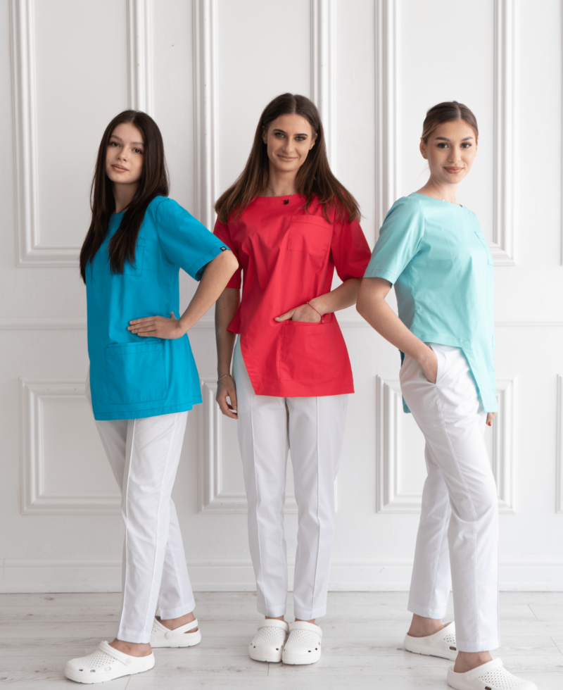 stylish doctor medical clothing attire Silvie scrub top Julietta pants 1-001